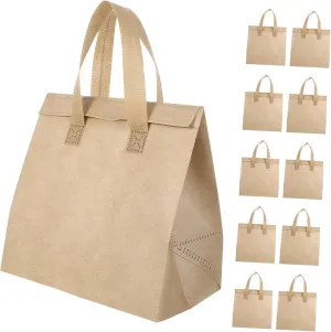 12Pcs Insulated Take Aluminum Lining for Hot and Cold Food Reusable Thermal for Lunch Seafood and Grocery Non Woven