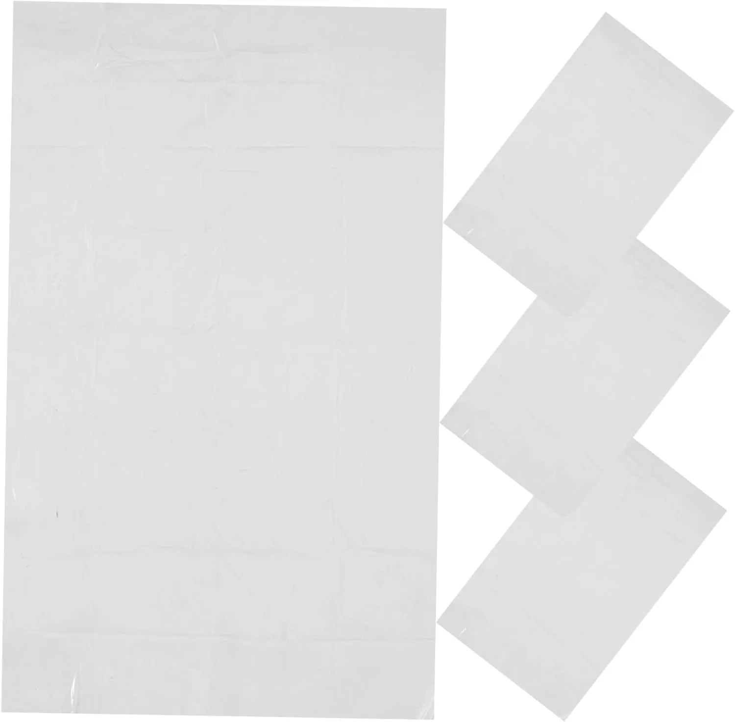Amosfun 4pcs Large Storage Bags Clear Reusable Foldable Travel Bag for Blankets Luggage Furniture and Bikes Pe