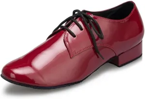 AOQUNFS Men's Latin Dance Shoes Black Leather Ballroom Tango Salsa Character Shoes,Model L146