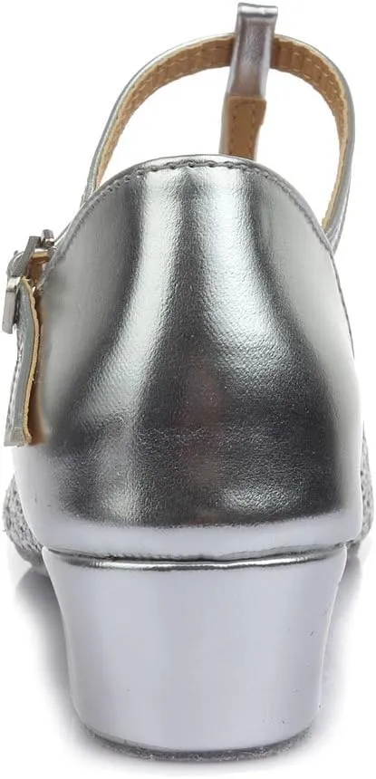 AOQUNFS Toddler Girls Latin Dance Shoes Low Heel Kids Salsa Ballroom Tango Dance Shoes,608