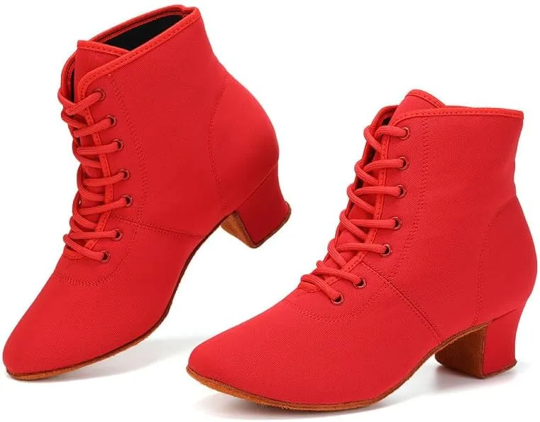 AOQUNFS Women Latin Dance Shoes Ballroom Lace-up Salsa Practice Dance Shoes,Model GB-NJB