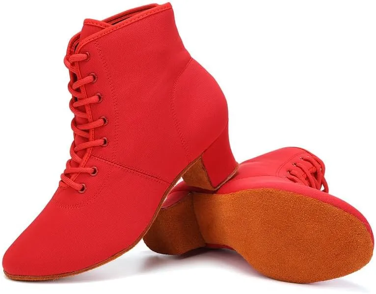 AOQUNFS Women Latin Dance Shoes Ballroom Lace-up Salsa Practice Dance Shoes,Model GB-NJB