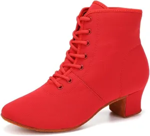 AOQUNFS Women Latin Dance Shoes Ballroom Lace-up Salsa Practice Dance Shoes,Model GB-NJB