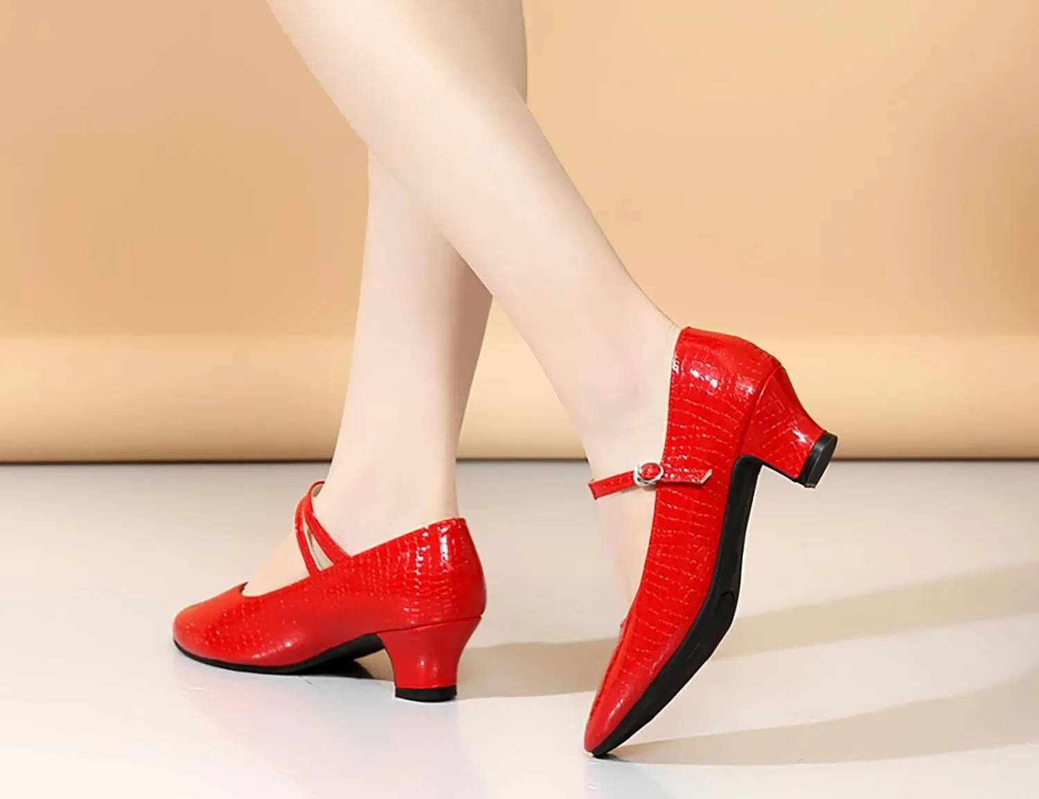 AOQUNFS Women'ss Ballroom Dance Shoes Women's Closed Toe Walts Salsa Latin Dance Shoes,CCZ-813