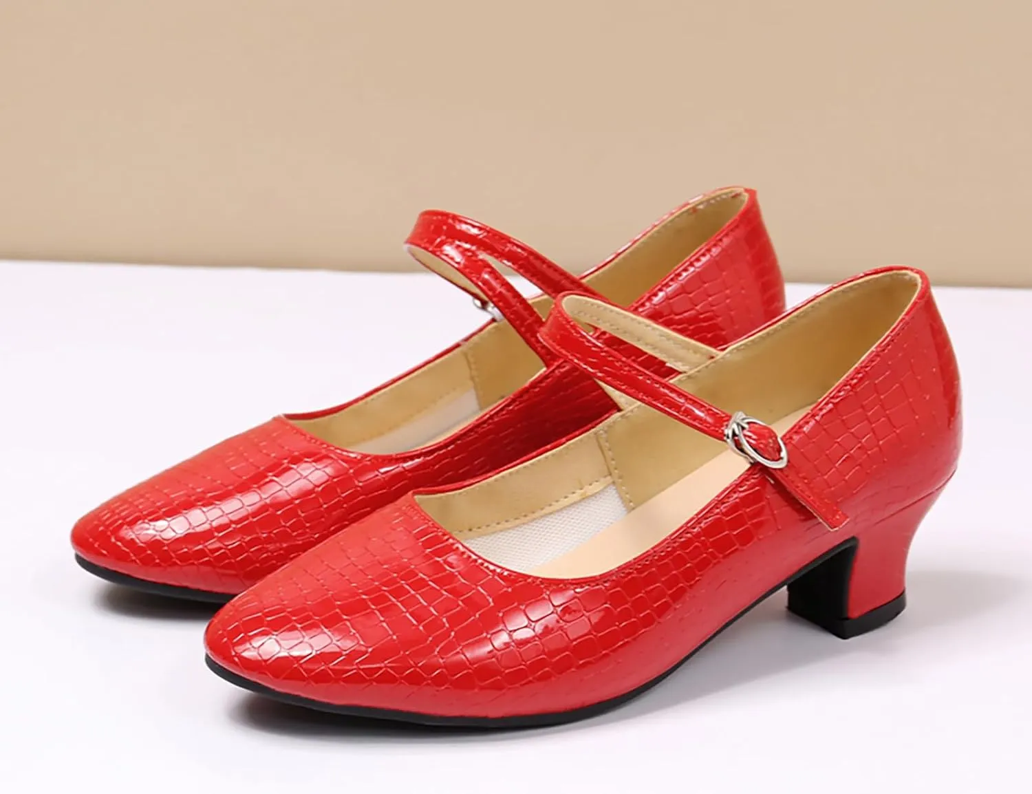 AOQUNFS Women'ss Ballroom Dance Shoes Women's Closed Toe Walts Salsa Latin Dance Shoes,CCZ-813