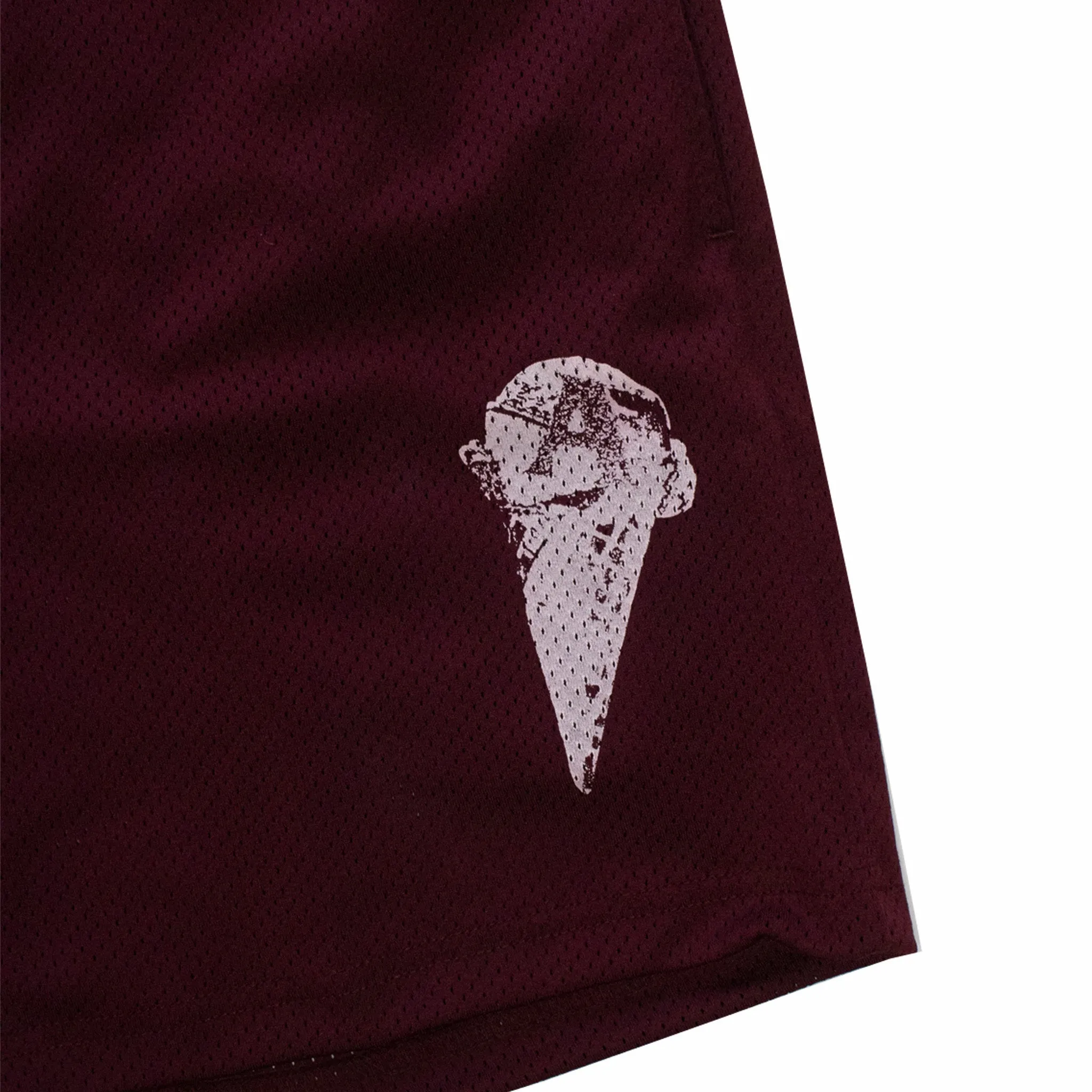 August "Frozen Custard" Mesh Shorts (Burgundy)