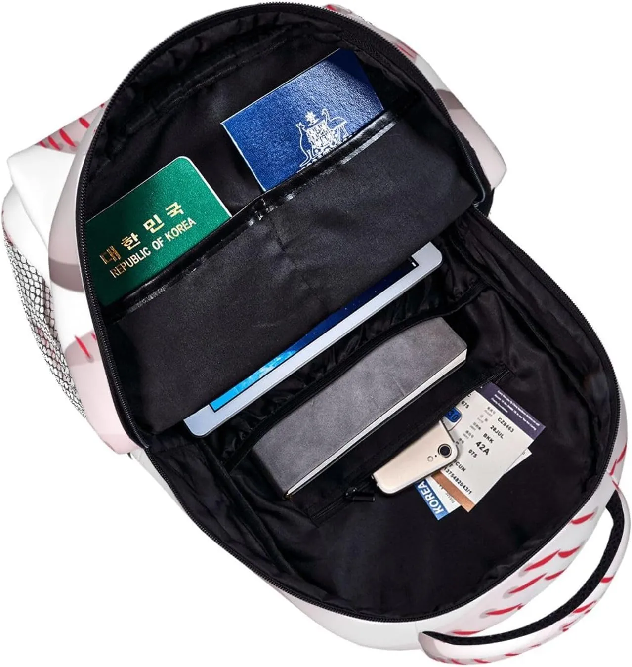 Baseball Travel Laptop Backpack Women Lightweight Backpack Adjustable College Backpack Fits 15.6 Inch Laptop Waterproof Travel Backpack for Men