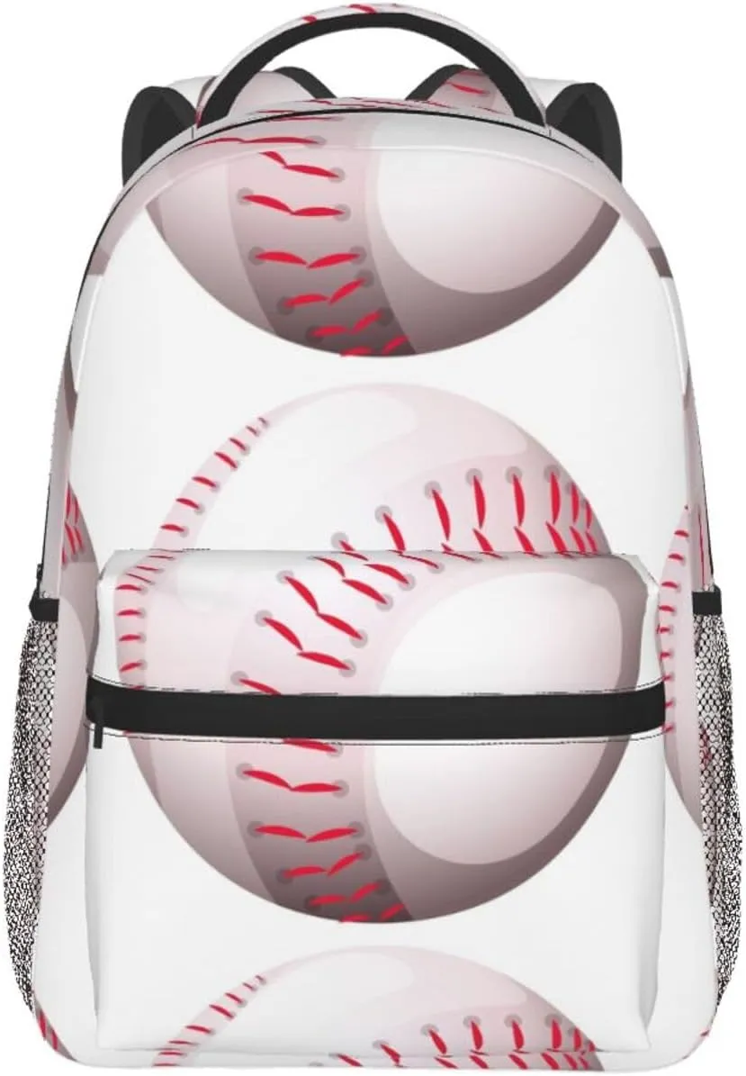 Baseball Travel Laptop Backpack Women Lightweight Backpack Adjustable College Backpack Fits 15.6 Inch Laptop Waterproof Travel Backpack for Men