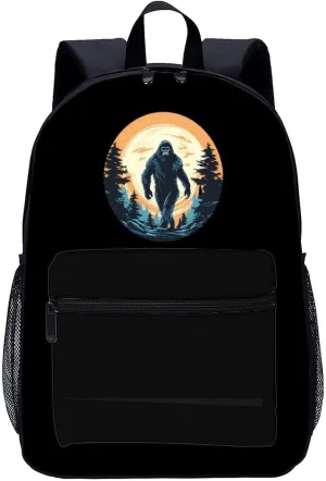 Bigfoot-1 17 Inch Print Backpack College Travel Laptop Backpack Casual Daypack
