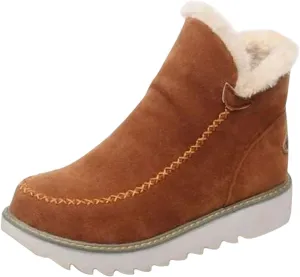 Black Winter Boots for Women Wide Calf Snow Boot Wide Width Women Womens Waterproof Boots Winter Low Heel Winter Dress Boots for Women Fashion, Leather Botas De Hule Termicas Para Mujer De Trabajo