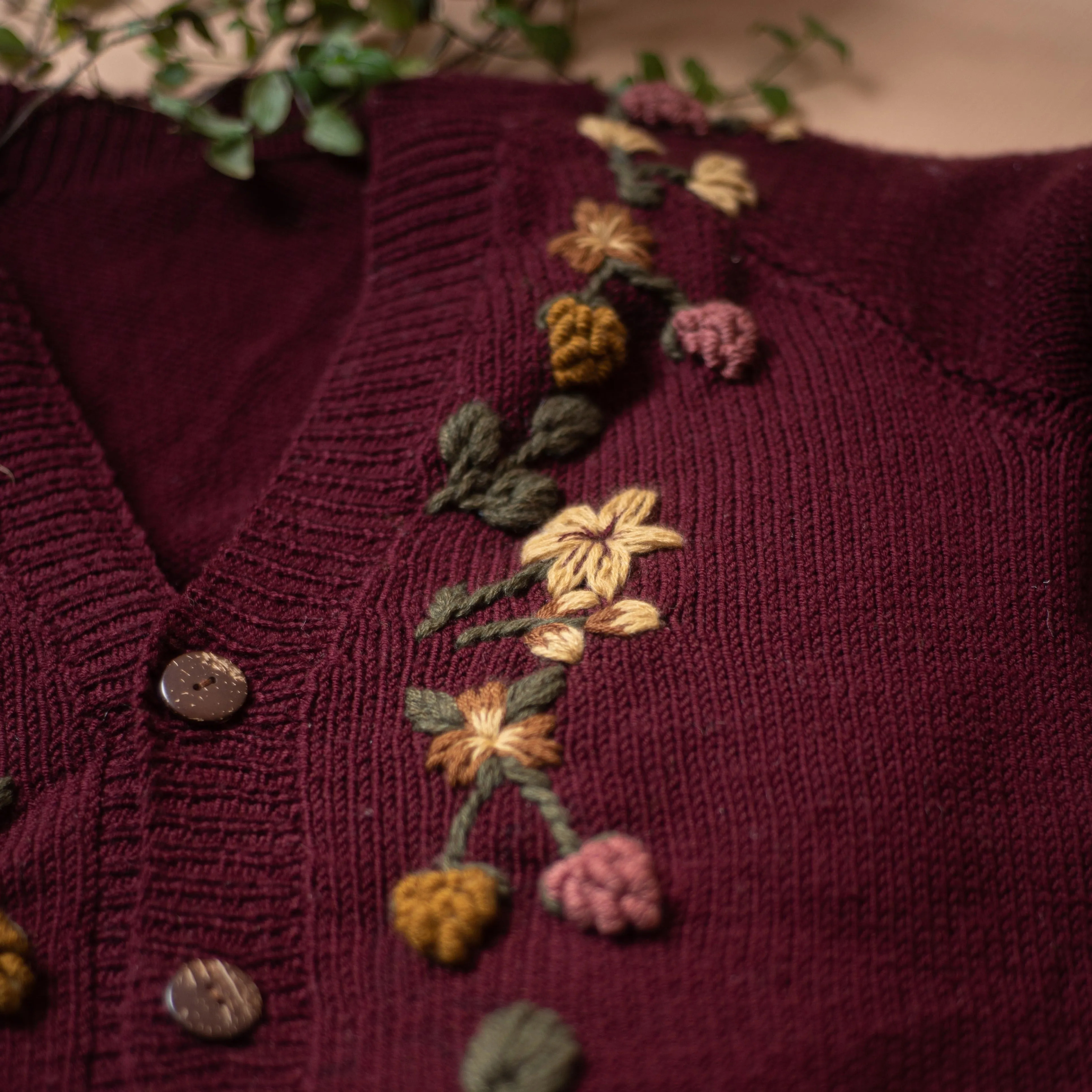Blackberries cardigan (Women) - Grape
