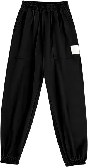 Boys Girls Sweatpants Baggy Cargo Pants Toddler Kids Pull-On Jogger Pants Boys Slacks Long Harem Pants Boy Joggers