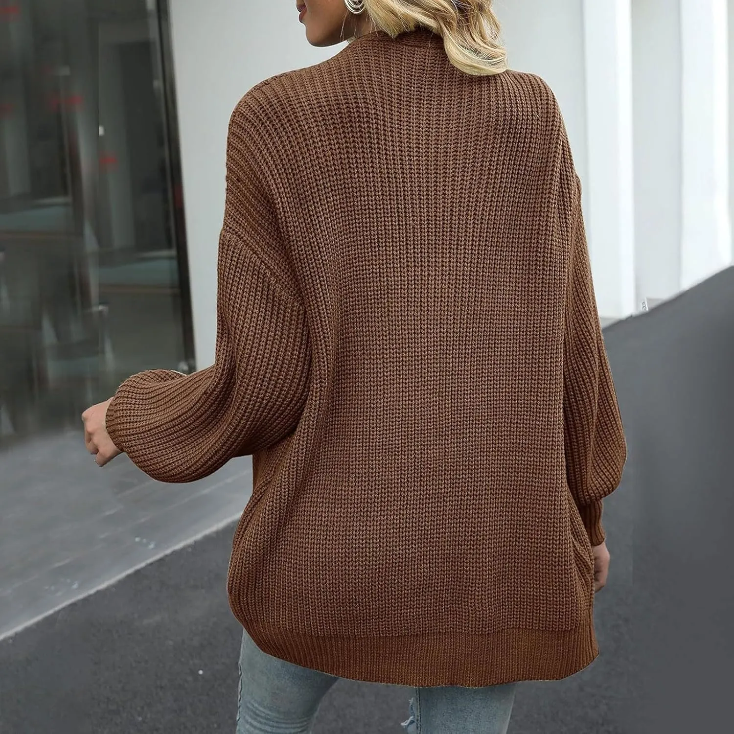 Cardigan for Women Open Front Oversized Lightweight Cable Knit Sweaters Fall Outfits for Women 2024 Winter Clothes Casual