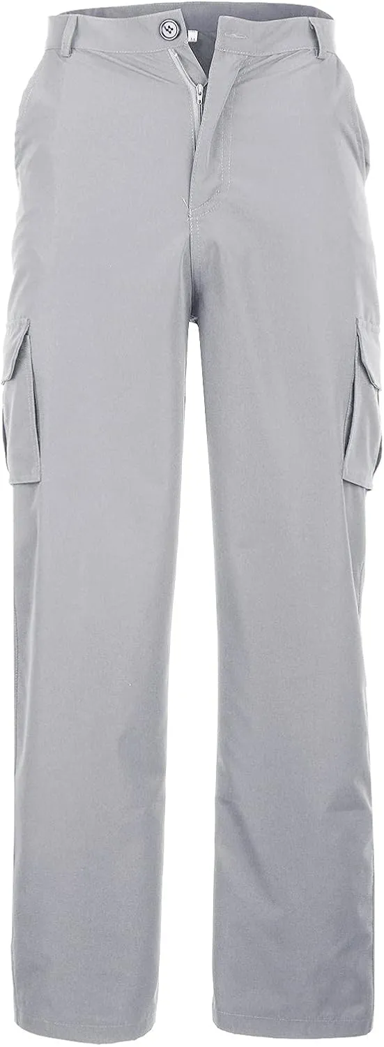 Cargo Pants for Men Relaxed Fit Pants Mens Cargo Sweatpants Heavyweight Fleece Jogger Pants Drawstring Sports Workout