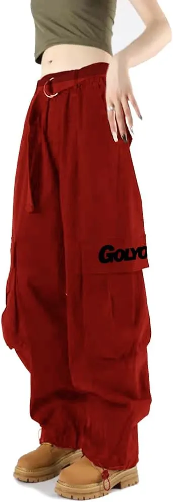 Cargo Pants Women with Pockets High Waist Baggy Casual Techwear Wide Leg Trousers Women Relaxed Fit Fashion Adjustable