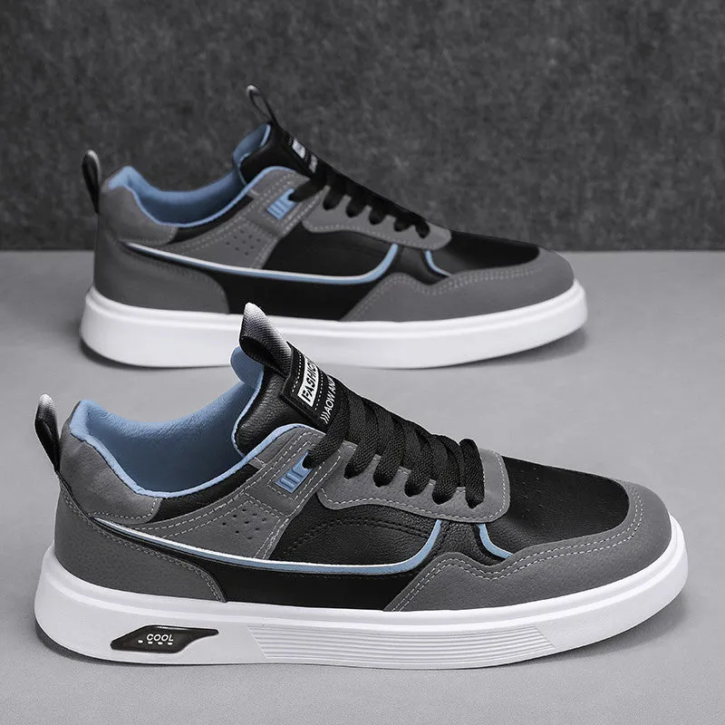 Casual Fashion Leather Outdoor Running Sneakers ( code: 1361)
