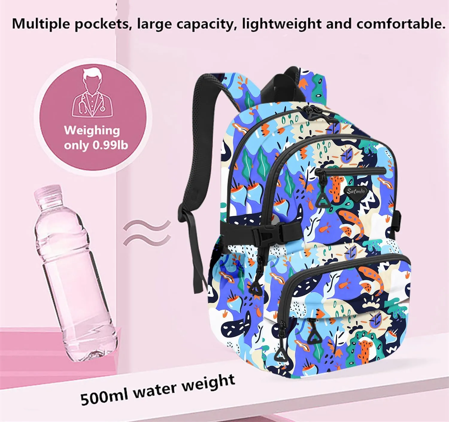Casual Lightweight Backpacks for Boys & Girls, School Bookbags, 15 "Laptop Backpack, Travel Bag (212-lchong)