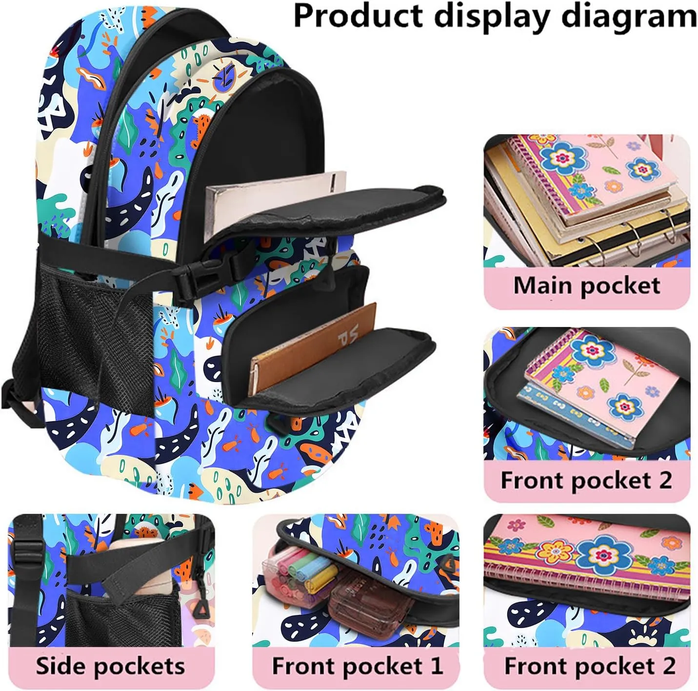 Casual Lightweight Backpacks for Boys & Girls, School Bookbags, 15 "Laptop Backpack, Travel Bag (212-lchong)
