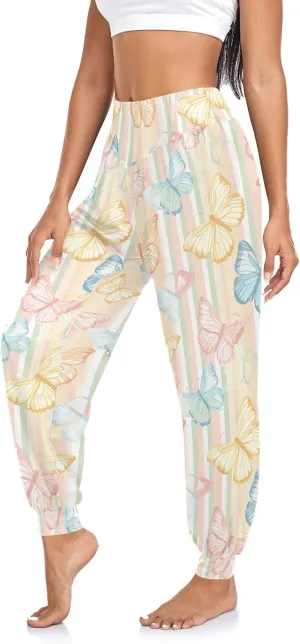 CHIFIGNO Harem Pants Women Athletic Pants Casual Loose Pants Women Hippie Pants