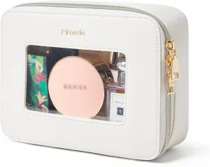 Clear Makeup Bag Portable Travel Cosmetic Bags Multipurpose Clear Makeup Bags with Zipper Transparent Toiletry Bag Make Up Bag Organizer for Women Traveling Car Essentials,Medium,Beige