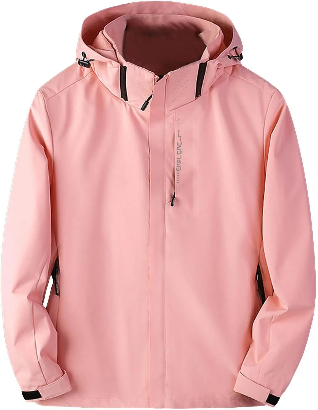 cooki Rain Coat Women with Hood Waterproof Windbreaker Lightweight Raincoats Travel Rain Jacket Breathable Trench Coat