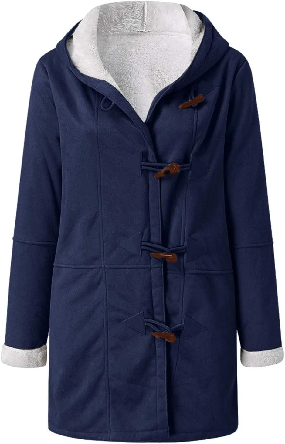 cooki Winter Coats for Women 2023 Warm Sherpa Fleece Lined Distressed Jackets Hooded Parka Faux Suede Peacoat Outerwear