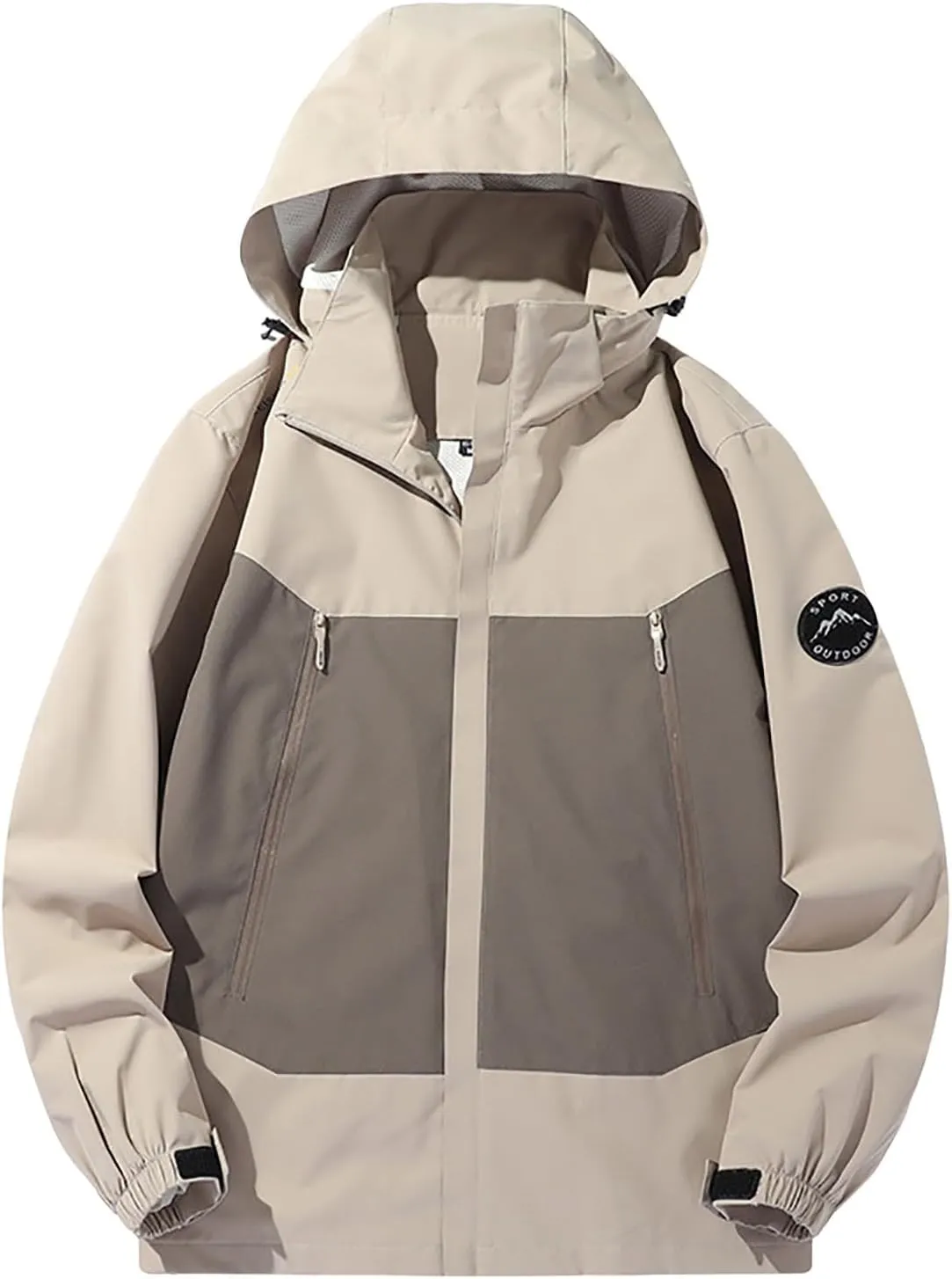 cooki Women's Raincoats with Hood Waterproof Windbreaker Lightweight Hooded Rain Jackets for Women Outdoor Trench Coat