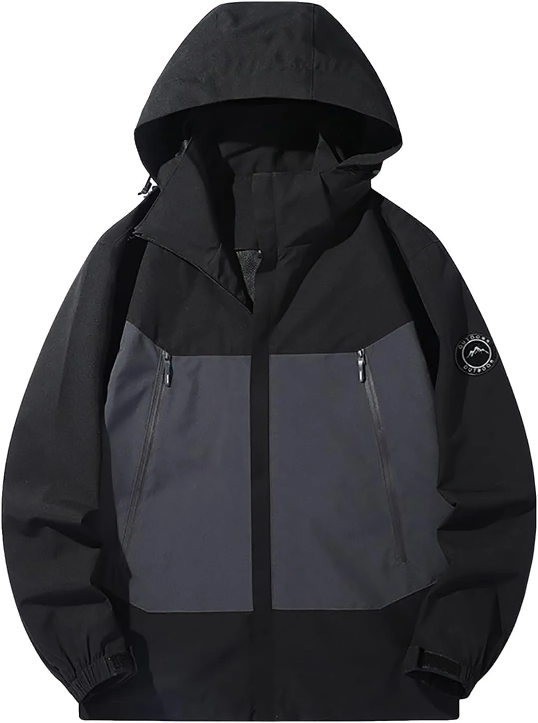 cooki Women's Raincoats with Hood Waterproof Windbreaker Lightweight Hooded Rain Jackets for Women Outdoor Trench Coat
