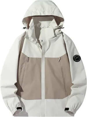cooki Women's Raincoats with Hood Waterproof Windbreaker Lightweight Hooded Rain Jackets for Women Outdoor Trench Coat