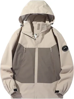 cooki Women's Raincoats with Hood Waterproof Windbreaker Lightweight Hooded Rain Jackets for Women Outdoor Trench Coat