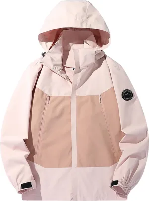 cooki Women's Raincoats with Hood Waterproof Windbreaker Lightweight Hooded Rain Jackets for Women Outdoor Trench Coat