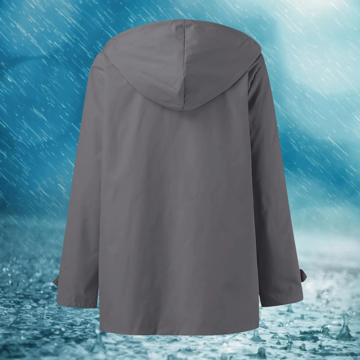 cooki Womens Winter Coats 2023 Rain Jacket Women Lightweight Raincoat Waterproof Climbing Outdoor Hooded Trench Coats