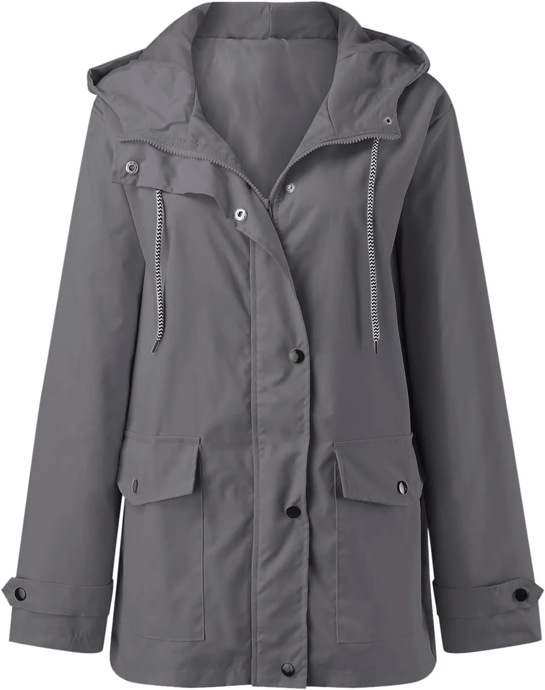 cooki Womens Winter Coats 2023 Rain Jacket Women Lightweight Raincoat Waterproof Climbing Outdoor Hooded Trench Coats