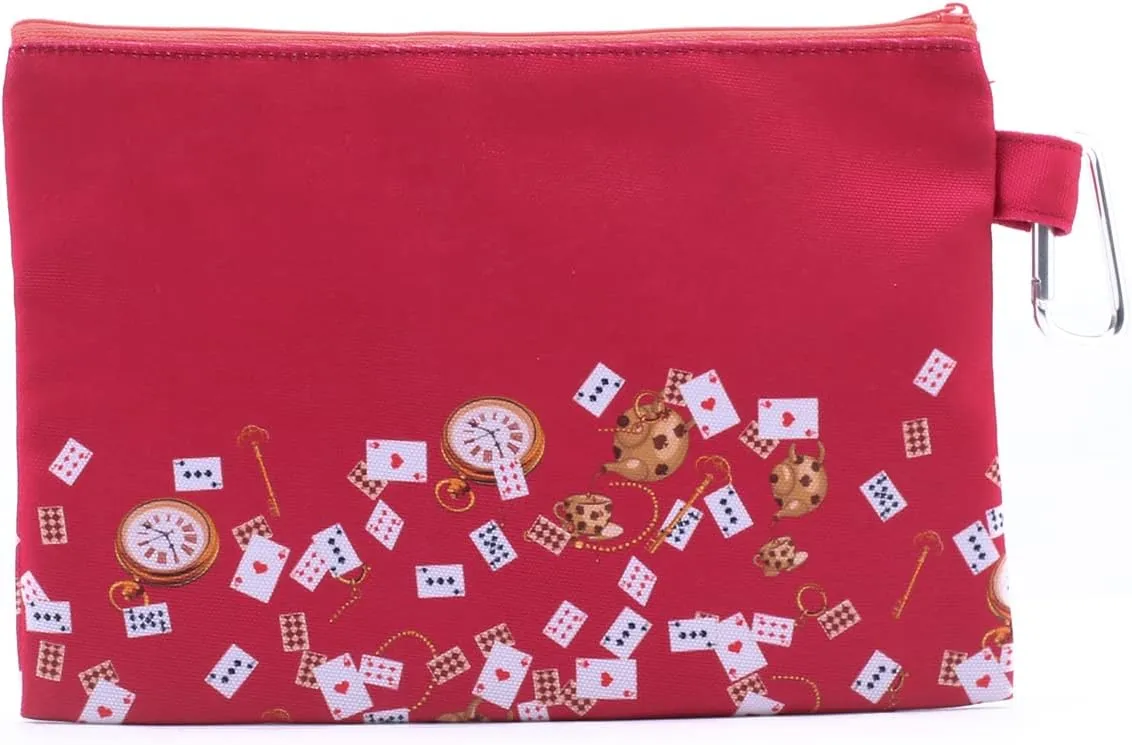 CowCow Cosmetic Organizer Alice Rabbit Red Canvas Cosmetic Bag