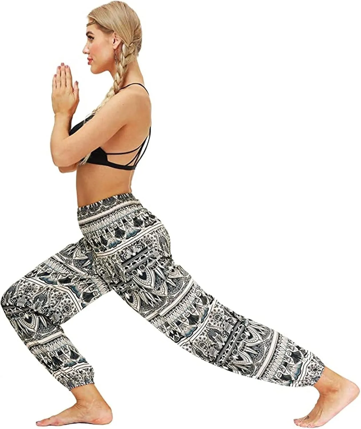 CRMY Women's Pants Long Print Baggy Harem Pants Summer Pants Yoga Pants Baggy Harem Style