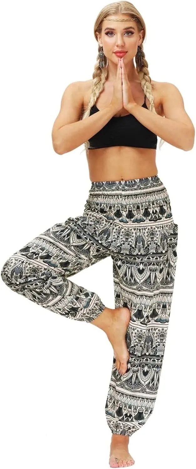 CRMY Women's Pants Long Print Baggy Harem Pants Summer Pants Yoga Pants Baggy Harem Style