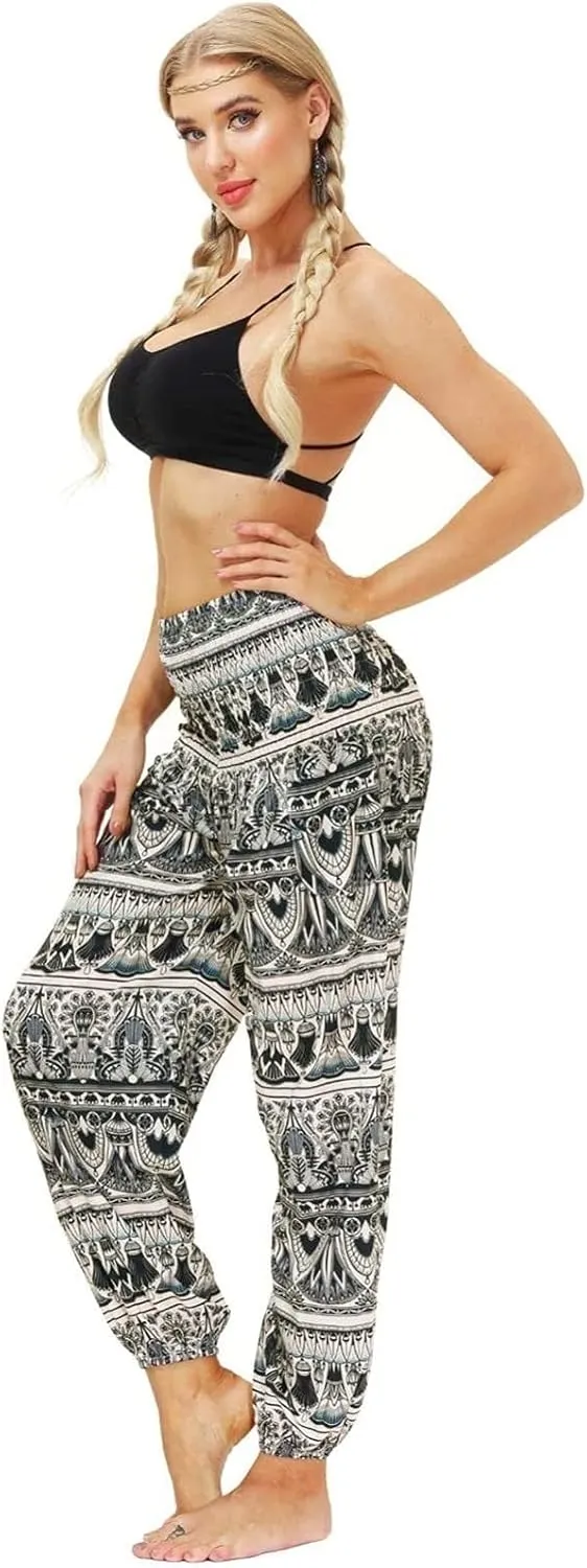 CRMY Women's Pants Long Print Baggy Harem Pants Summer Pants Yoga Pants Baggy Harem Style