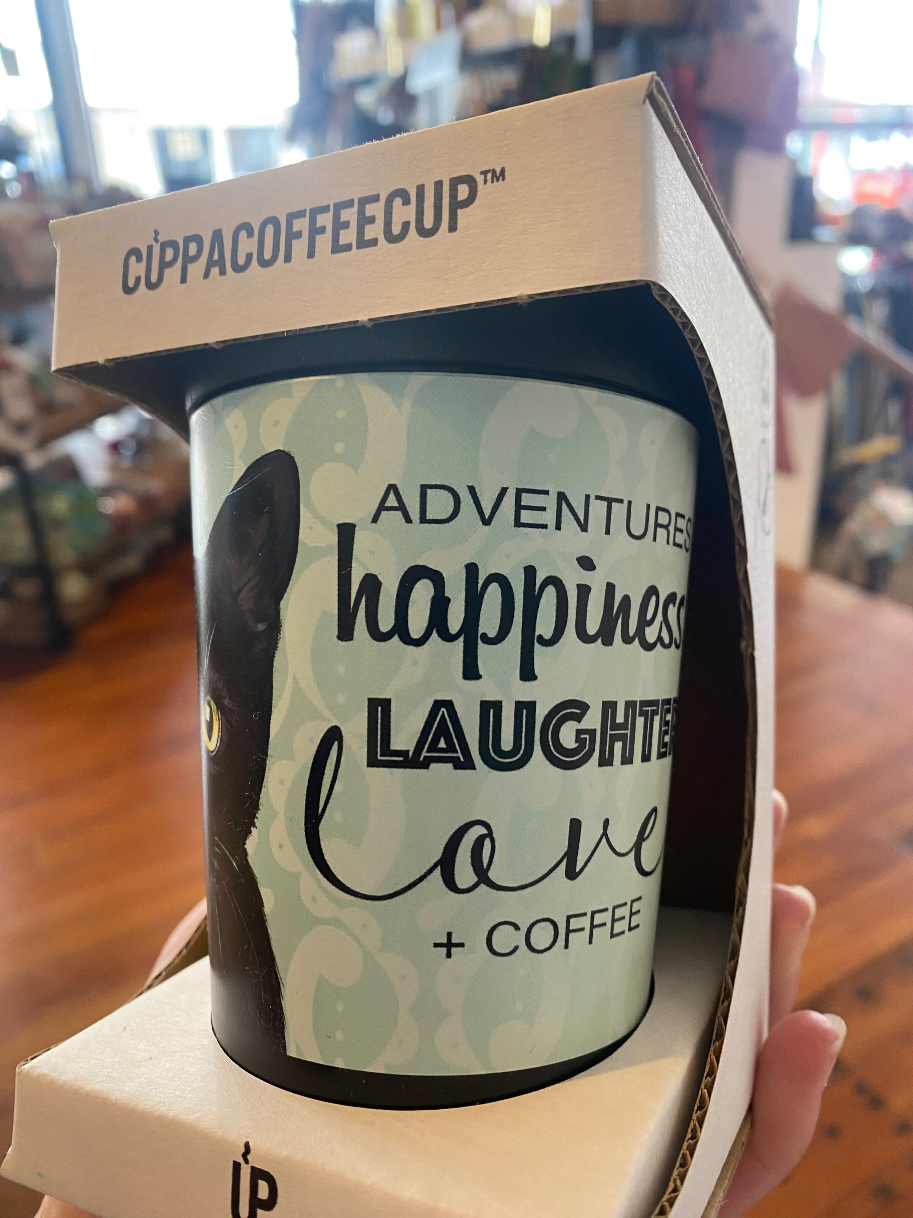 Cuppa Coffee Cup Cat Adventures by Love Lis 5081 12oz