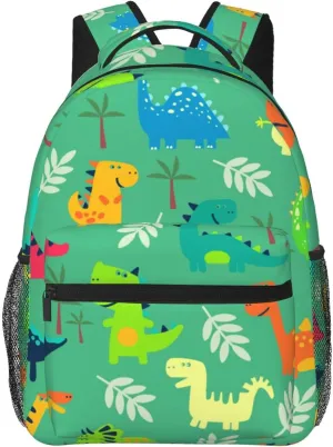 Cute Dinosaur Lightweight Laptop Backpack Lightweight Multipurpose Travel Casual Daypack Unisex College Backapcks for Men Women Adults Hiking Traveling Camping