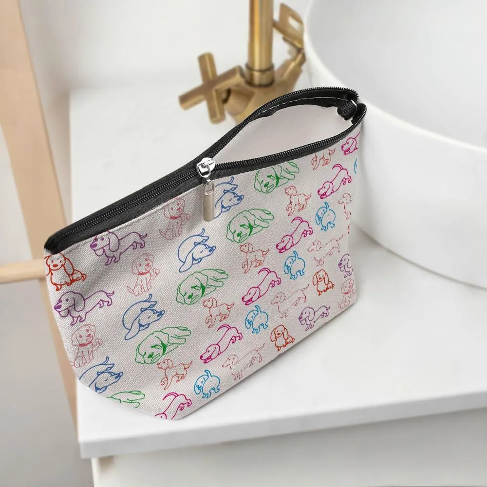 Dachshund Gifts, Cute Dog Mom Gifts for Women Inspirational Funny Colorful Dachshund Makeup Bag Cosmetic Bag Dachshund Gifts for Women Friends Bestie Pet Dog Owner Her Birthday Christmas Graduation