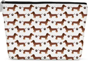 Dachshund Gifts, Cute Dog Mom Gifts for Women Inspirational Funny Dachshund Makeup Bag Cosmetic Bag Dachshund Gifts for Women Girls Bestie Pet Dog Owner Her Birthday Christmas Graduation