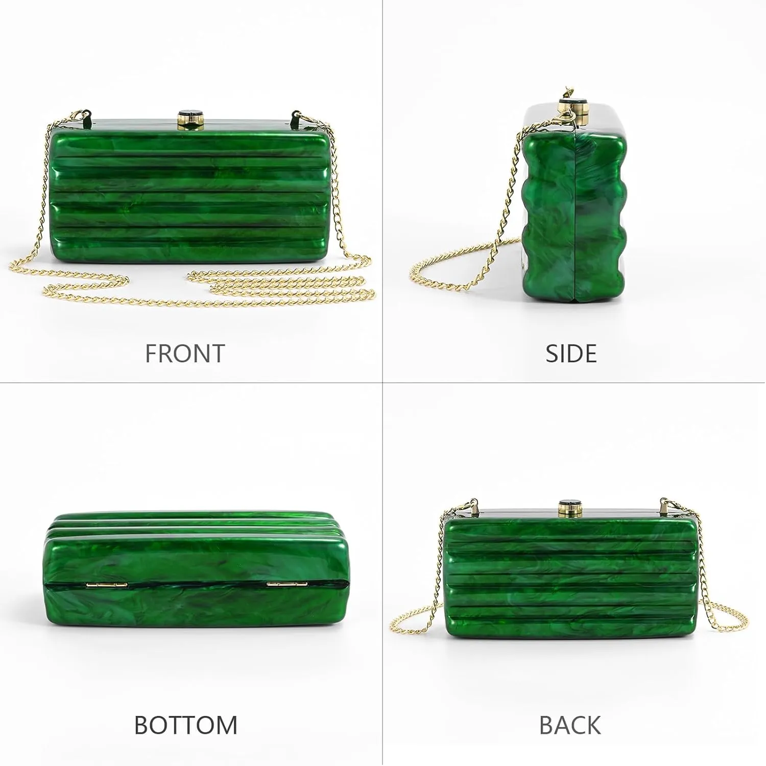 Designer Handbags Clutch Purse, Mini Acrylic Shoulder Clubbing Outfits For Women Evening Clutch Pearl Phone Bag