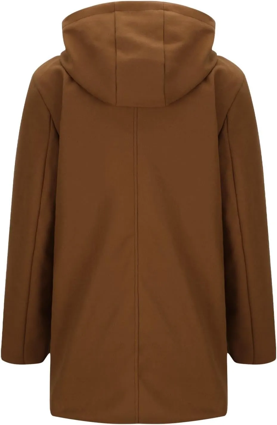 Dgoopd Hooded Trench Coat Men Wool Blend Coat Zip up Pea Coat Open Front Cardigan Casual Winter Coat Long Hoodie with Pockets