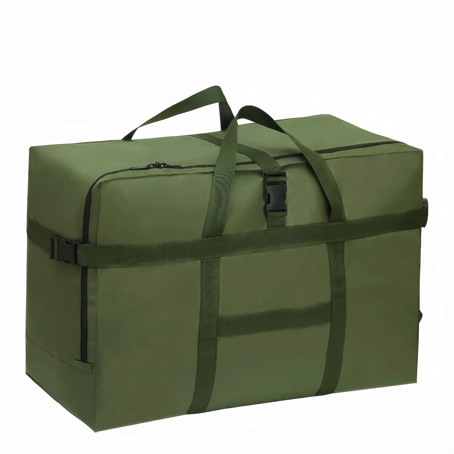 Extra Large Storage Duffle Bag for Travel Waterproof Carry on Weekend Overnight Storage Bag over Luggage for Camping, Movingshopping (120L-Dark Green)