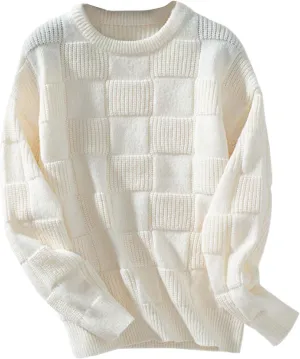 Fall Sweaters for Women Chunky Knit Crewneck Solid Color Long Sleeve Soft Casual Lightweight Jumper Tops