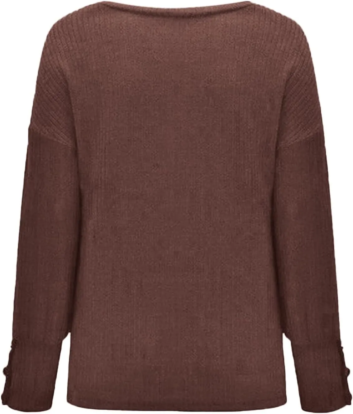 Fall Sweaters for Women Chunky Knit Solid Color Crewneck Long Sleeve Loose Fit Casual Soft Jumper Tops