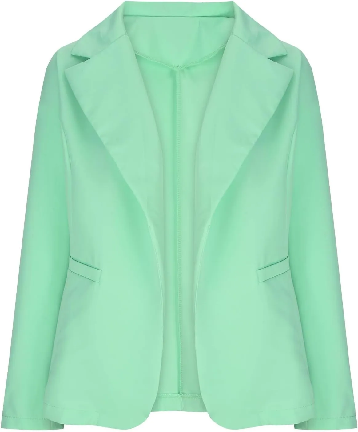 Fashion Women Blazer Jackets Turn Down Collar Blouse Long Sleeve Casual Fall Winter Work Coat Open Front Cardigan