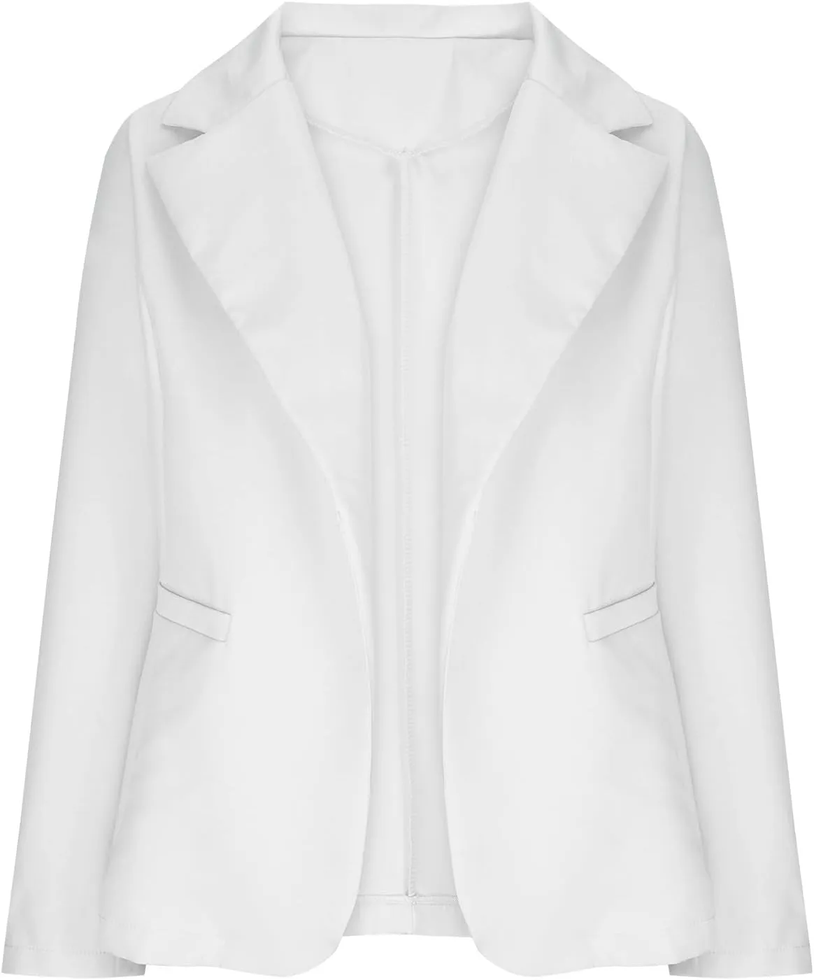 Fashion Women Blazer Jackets Turn Down Collar Blouse Long Sleeve Casual Fall Winter Work Coat Open Front Cardigan
