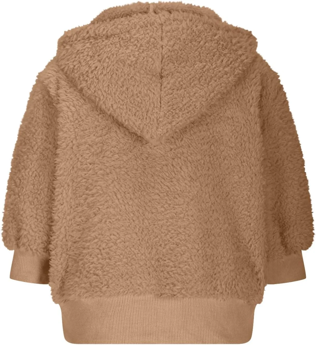 Fleece Top for Toddlers Girls Boys Zip Up Hoodie Jackets Warm Fall Winter Coats Fuzzy Outerwear with Pockets