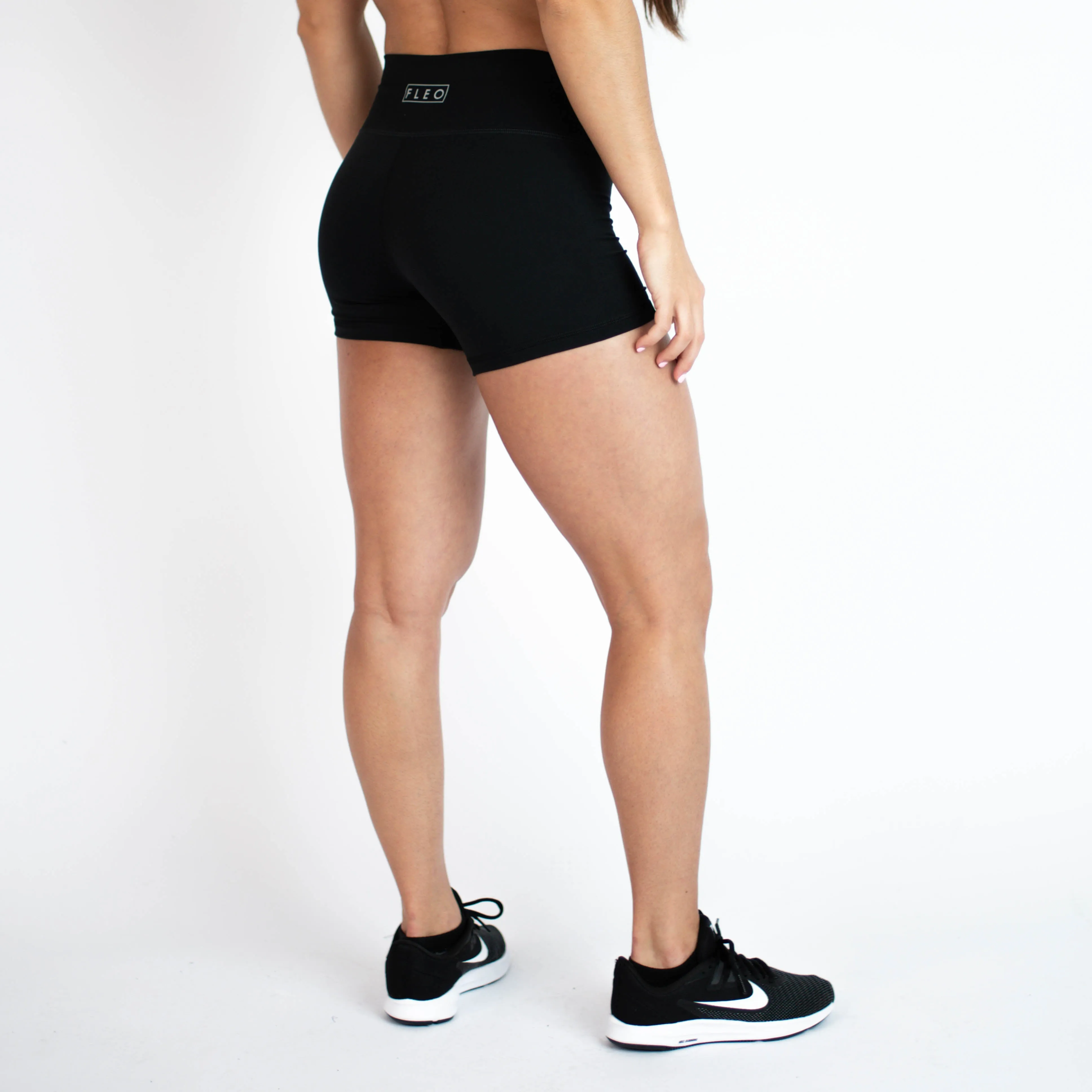 FLEO Black Shorts (Power Mid High)